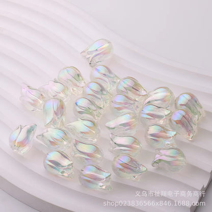AB83 Tulip transparent luminous Acrylic bead ( 1 pc )