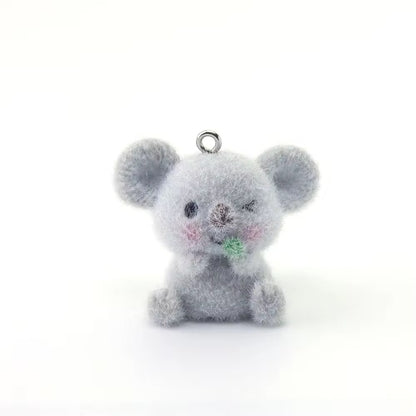 BBB 267 (z) Koala Cute Fur 3D Flocking Resin charm ( 1 pc ) ( 35*30mm )