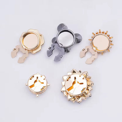 BBB 320 (g) Black Rose Gold Cufflink Button Cabochon ( 1 pc ) Anti tarnish ( 22 mm )