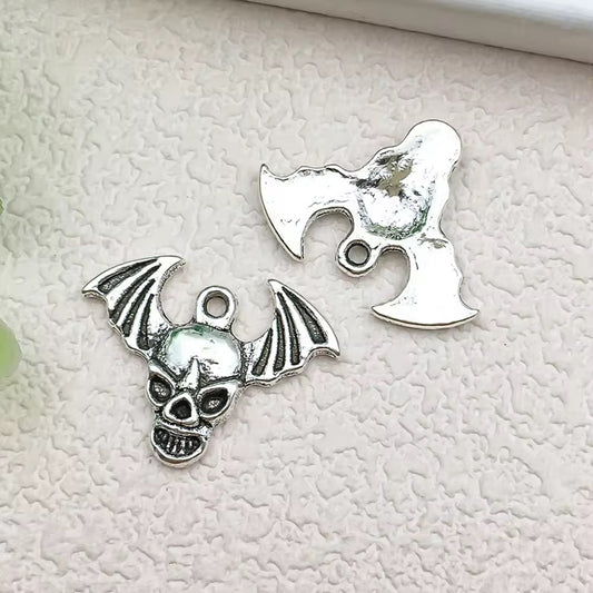 BBB 346 (d) Wings Skull Gothic charm Alloy Premium ( 1 pc ) Anti Tarnish ( 24*17 mm )