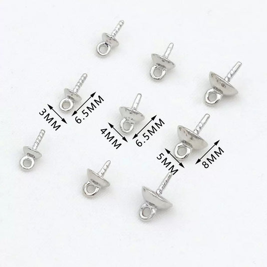 SS 3015 peg bail ( 1 pc ) Silver plated