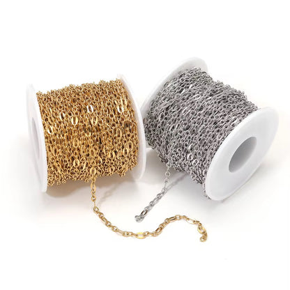 DIYS161 Lip link Chain ( 1 feet ) 18k Gold PVD