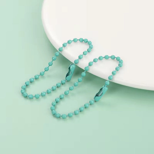 BBB 184 (j) Light Blue Bead ball chain Keychain ( 1 pc )