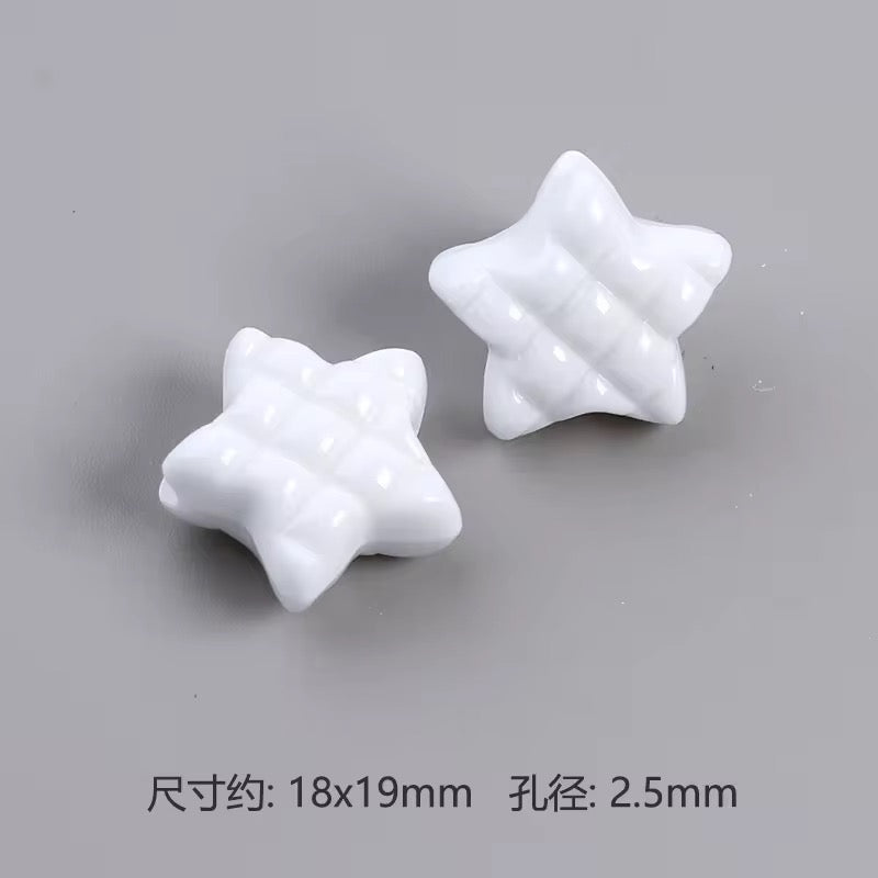 BBB 384 Star Grid Shiny Bead ( 1 pc ) UV Plated Acrylic
