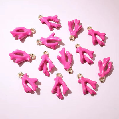 EC07M Coral Branch 3D enamel charm ( 1 pc ) Tarnish Resistant ( 16:10:5 mm )
