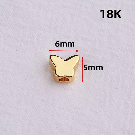 SS 1370 Butterfly Spacer bead 18k Gold plated ( 1 pc ) Anti tarnish ( 5*6 mm )