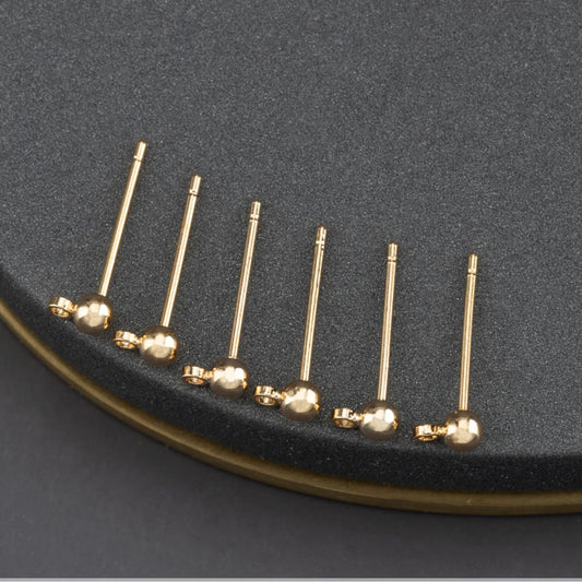 SS 968 Ball stud 18k gold plated ( 2 pc ) Anti tarnish