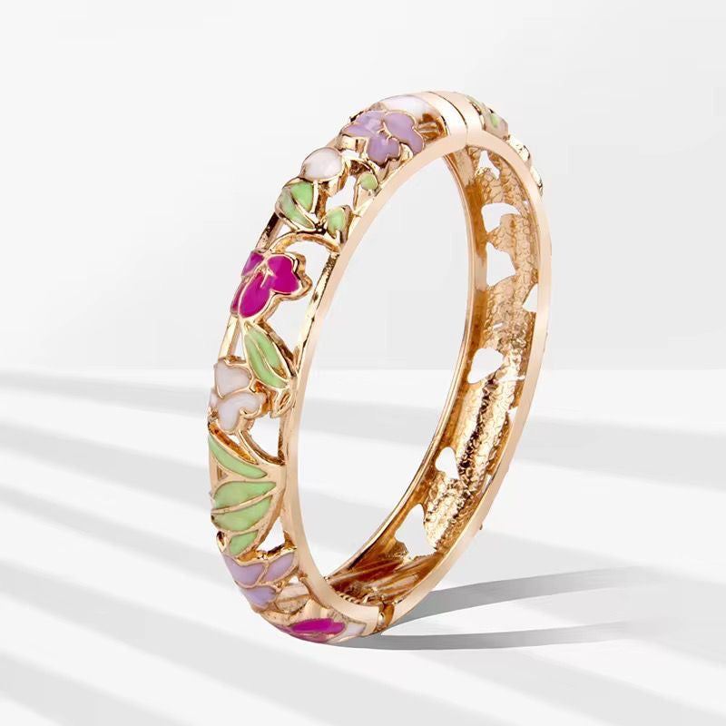 GP 27 floral Vintage Cuff  - Anti tarnish