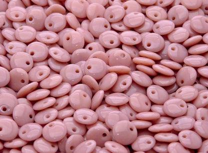 BBB 109 (C) Czech pressed Glass Lentil Beads Opaqu PINK -(1PC)