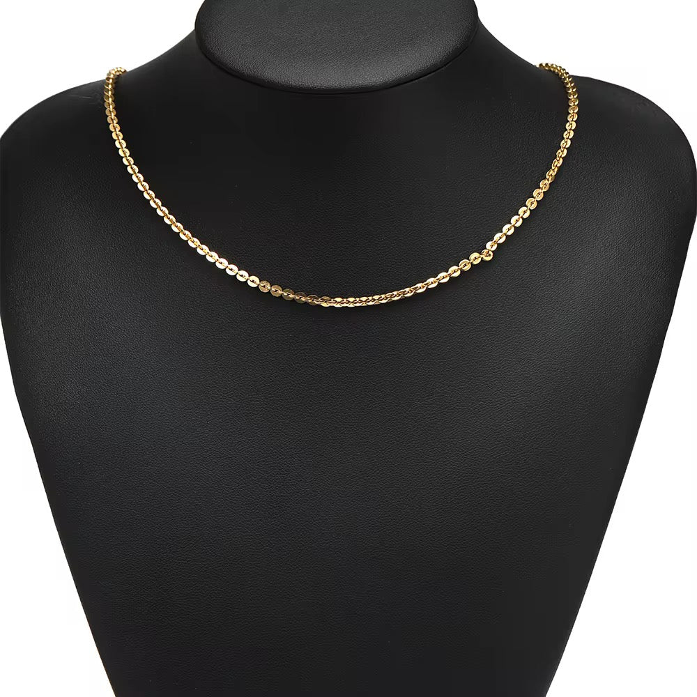 CN 378 Link Chain 18k Gold PVD plated 316 Stainless steel ( 1 feet ) Anti tarnish ( 2 mm )