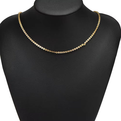 CN 378 Link Chain 18k Gold PVD plated 316 Stainless steel ( 1 feet ) Anti tarnish ( 2 mm )