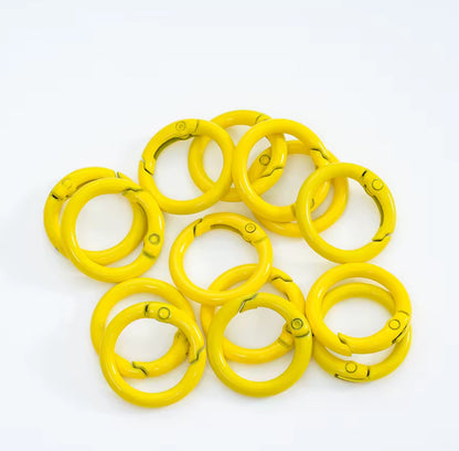 BBB 231 (k) Yellow O Ring Keychain Clasp ( 1 pc ) Spring Clasp Key Ring ( 25 mm ) High Quality Alloy