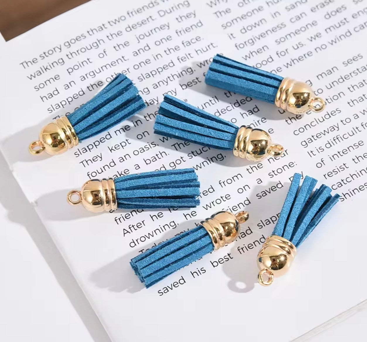 BBB 429 Plush Tassel with gold plated cap For Keychains ( 1 pc ) Premium leather quality