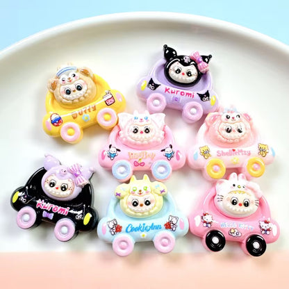 BBB 034 - Car cartoon resin charm with hook ( 1 pc )