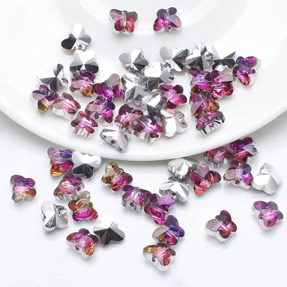 BBB 97 Colourful Butterfly Crystal glass beads ( 1 pc ) ( 6:8 mm )