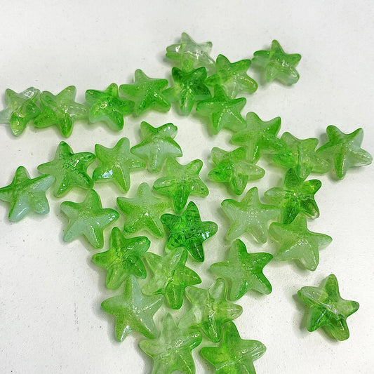BBB 259 (n) Olive Green  Starfish glass bead ( 1 pc ) Lampwork Bead ( 15 mm )