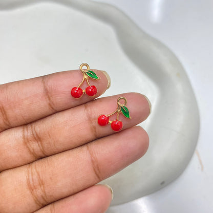 SS 2124 Cherry Fruit enamel charm ( 1 pc ) High Quality Shine