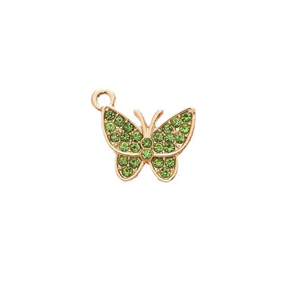 BBB 228 Zircon Butterfly Gold Alloy Premium charm ( 1 pc ) Tarnish Resistant ( 12:14 mm )