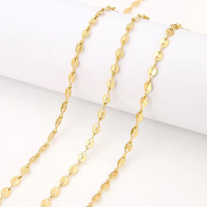 CN 428 Oval Link Chain ( 1 feet ) 18k gold PVD