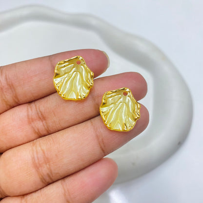 AB49 pearl with gold liner shiny luminous Acrylic bead ( 1 pc )