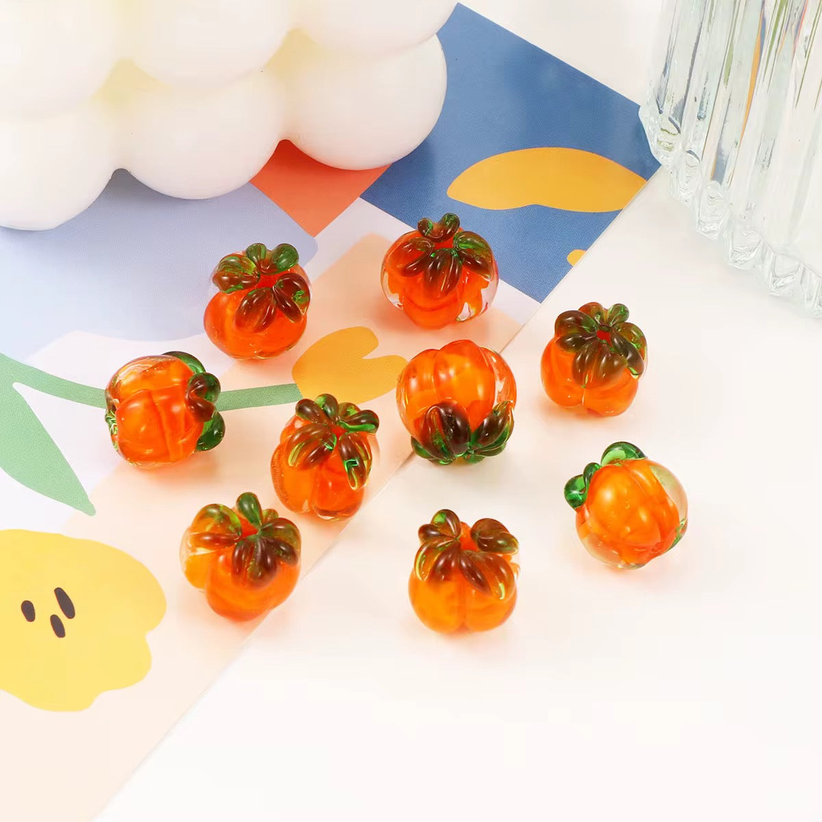 SS 1101 Permisson glass bead ( 1 pc ) Lampwork ( 13:11 mm )