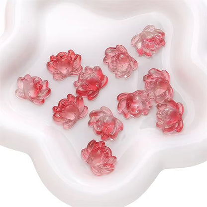 GB44 Lotus glass bead ( 1 pc ) Lampwork Bead