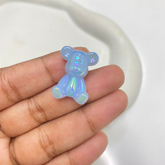 BBB 134 (G) Luminous Bear uv plated shiny irrediscent Acrylic bead ( 1 pc )