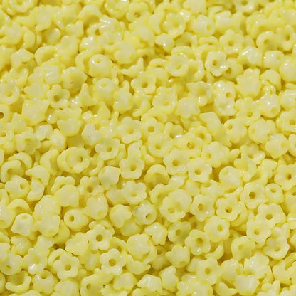 BBB 305 (h) Yellow Tiny Bell Shiny  Bead ( 1 pack - 10 piece ) UV Plated Acrylic ( 6 mm )