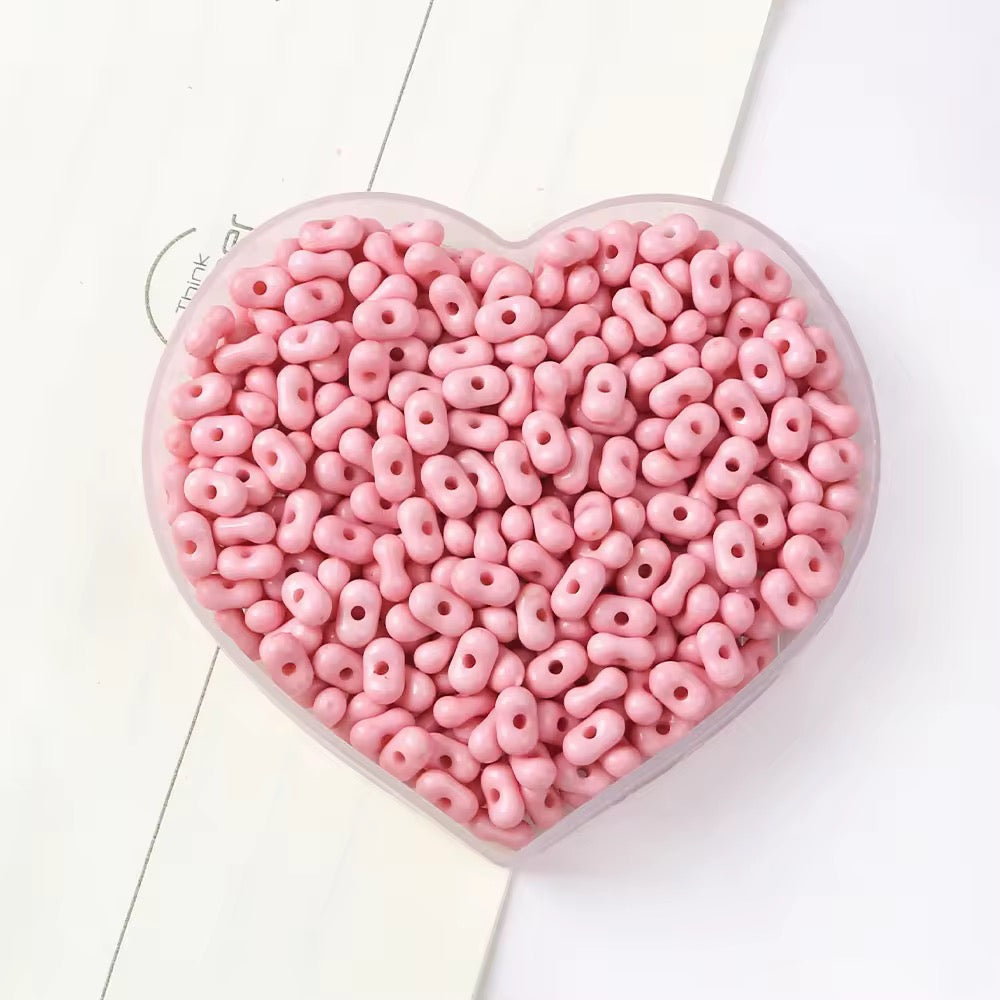 AB63 Peanut Shiny Bead ( 1 pc ) UV Plated Acrylic ( 4*6 mm )