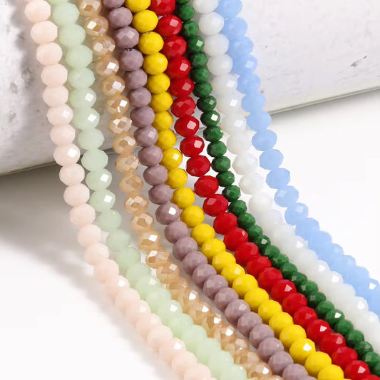 BBB 432 Faceted Rondelle Crystal glass beads ( 1 pc ) premium cut