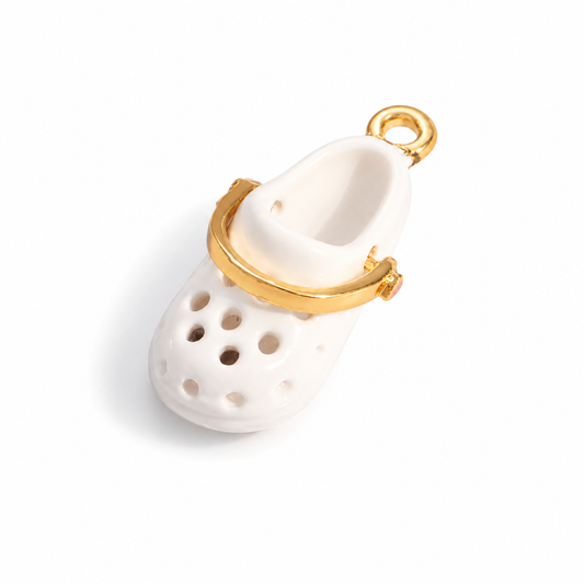 PC01E Croc Slipper 3D Statement Charm - PVD plated ( 1 pc ) Premium Collectible | Anti tarnish