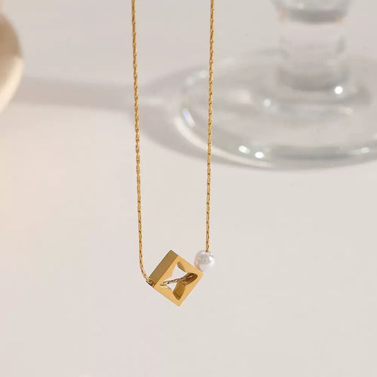 NSJ51D necklace - 18k gold PVD plated