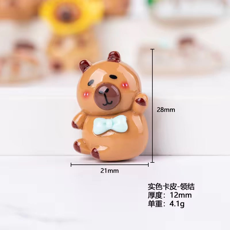 BBB 334 (e) Transparent Capybara Cartoon Resin charm ( 1 pc ) with Hook