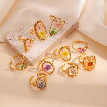 RSJ35A Blossom keepsake Rings 18k Gold PVD plated