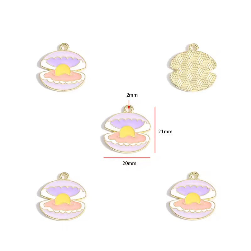 BBB 423 Ocean Them Enamel bundle Charm ( 1 set - 10 pc ) High Quality Shine
