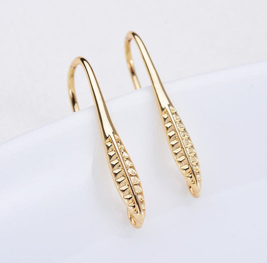 SS 890  Gold plated Hooks (2PC)  Anti tarnish