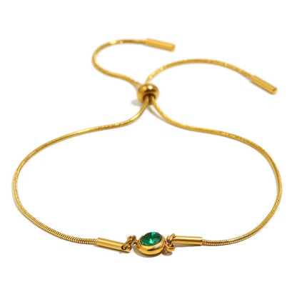 SJ 962 Zircon dainty Bracelet - Premium jewellery- 18k Gold PVD plated stainless steel - Anti tarnish