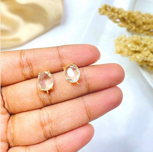 SS 565 zircon crystal stud