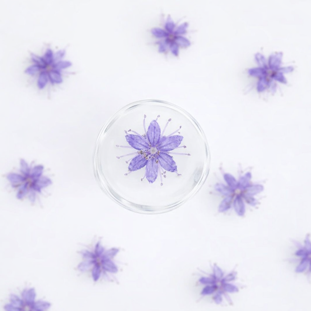 DF 50 Purple White Sandalwood Small Pressed Dried Flower ( 1 pc ) Plain dried flower for Resin Art