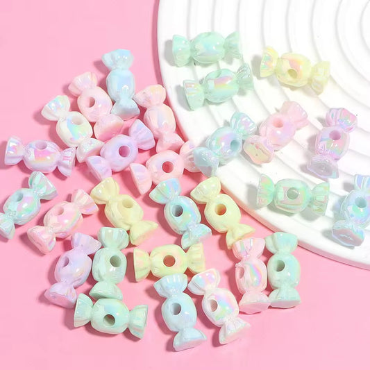 BBB 364 (d) Cream Candy Bead ( 1 pc ) UV Plated Acrylic ( 23 mm )