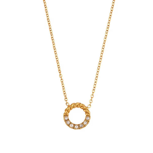 SJ 965 Zircon Dainty Modern Necklace  - Premium jewellery- 18k Gold PVD plated stainless steel - Anti tarnish