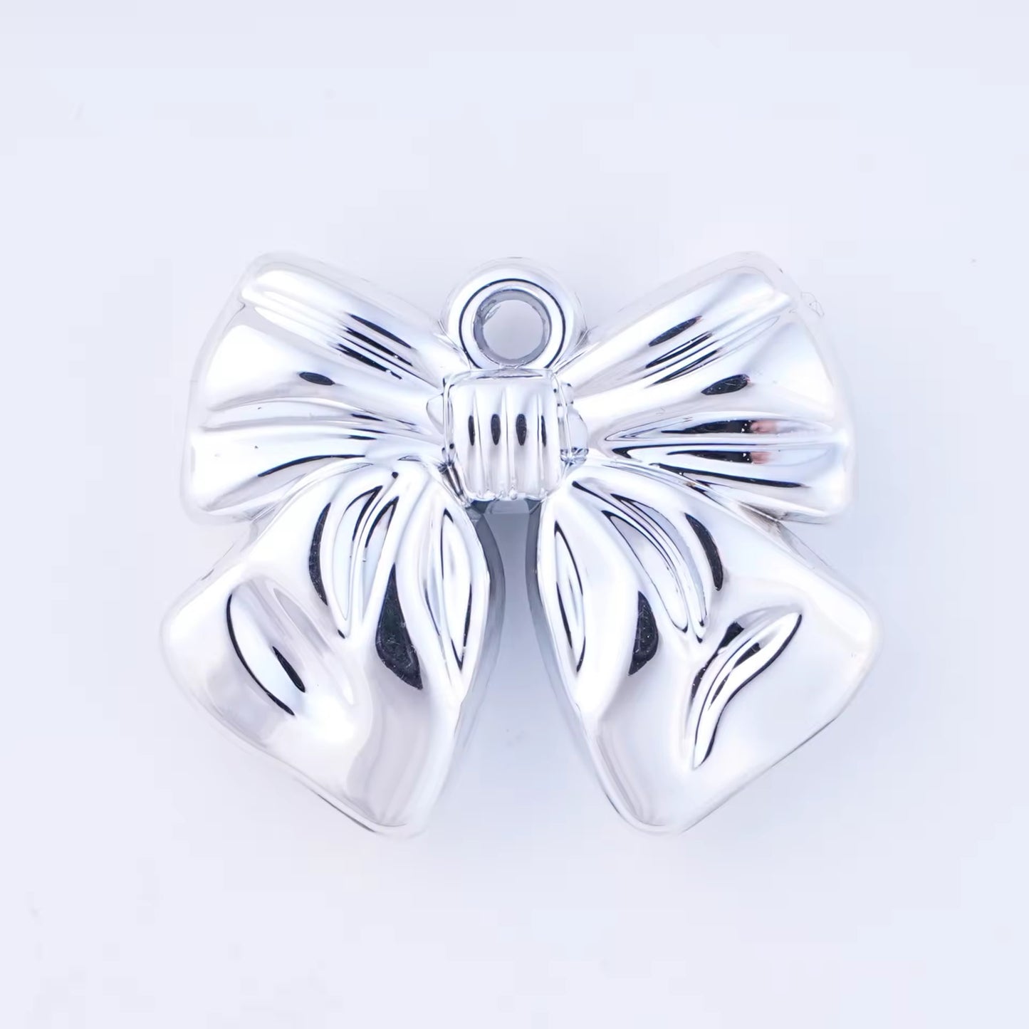 BBB 399 Bow Metallic Luminous Bead ( 1 pc ) UV Plated Acrylic ( 24*29mm )