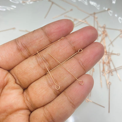 Rose gold plated eye pin ( 1 pc ) anti tarnish
