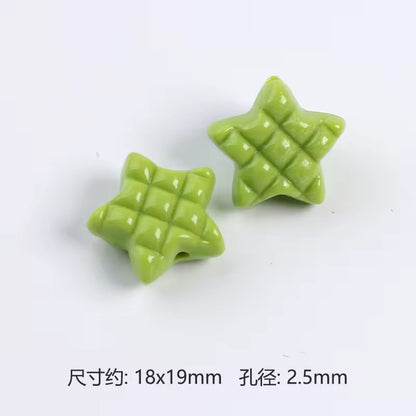 BBB 384 Star Grid Shiny Bead ( 1 pc ) UV Plated Acrylic