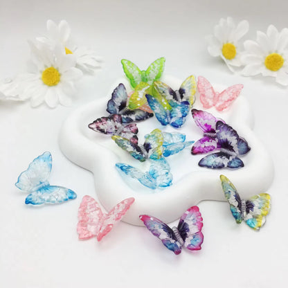 BBB 387 Butterfly ShinyBead ( 1 pc ) UV Plated Acrylic ( 40*30mm )