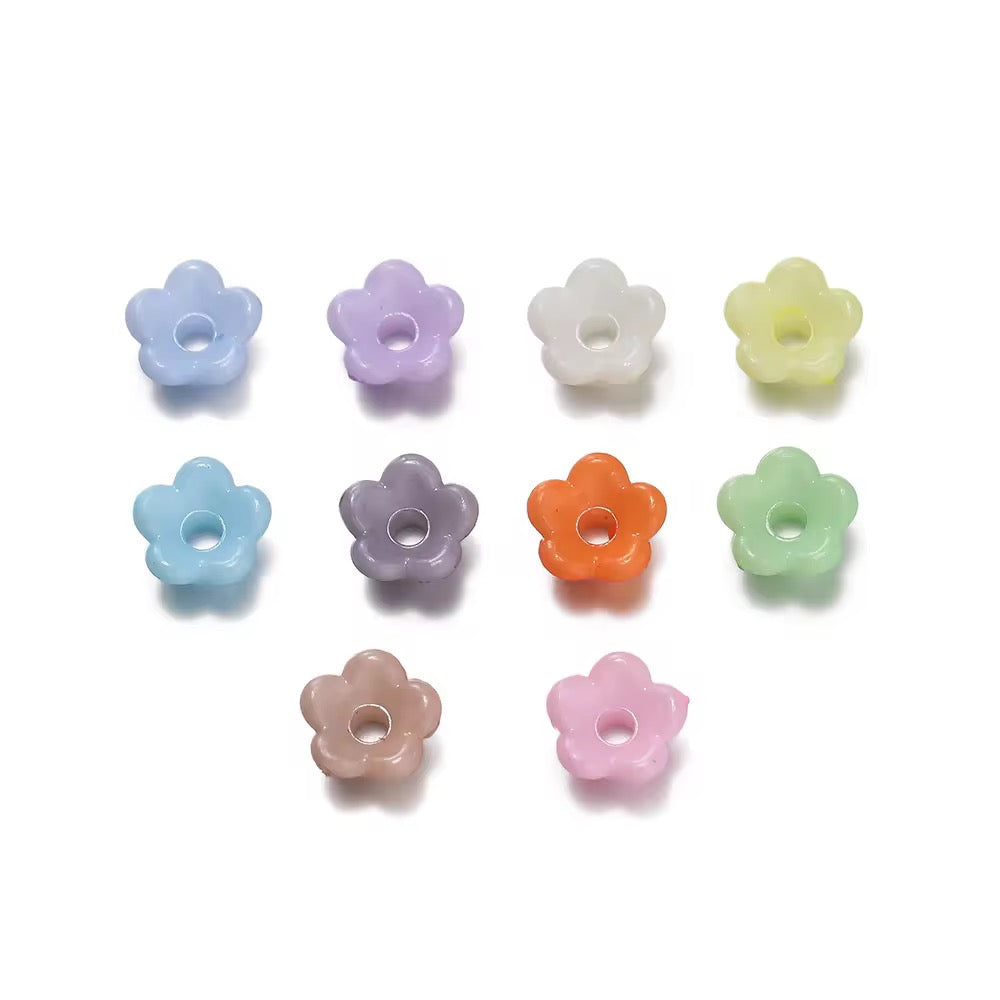 AB08 Tiny Bell Shiny  Bead ( 1 pack - 10 piece ) UV Plated Acrylic ( 6 mm )
