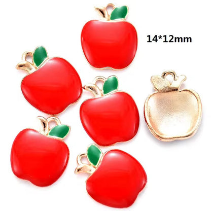 SS 2131 Apple Fruit enamel charm ( 1 pc ) High quality shine