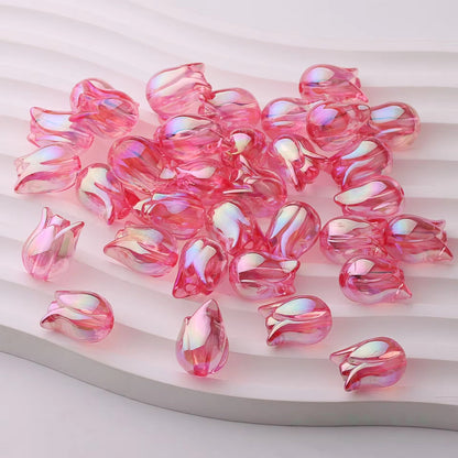 AB83 Tulip transparent luminous Acrylic bead ( 1 pc )