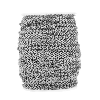 CN 130 Love Heart rolo Stainless steel chain - per feet - Anti tarnish