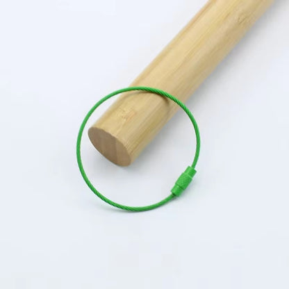 BBB 185 (h) Green Loop Cable Key Ring Wire Keychain ( 1 pc ) Screw lock Key Ring ( 1.5 * 150 mm ) Stainless steel